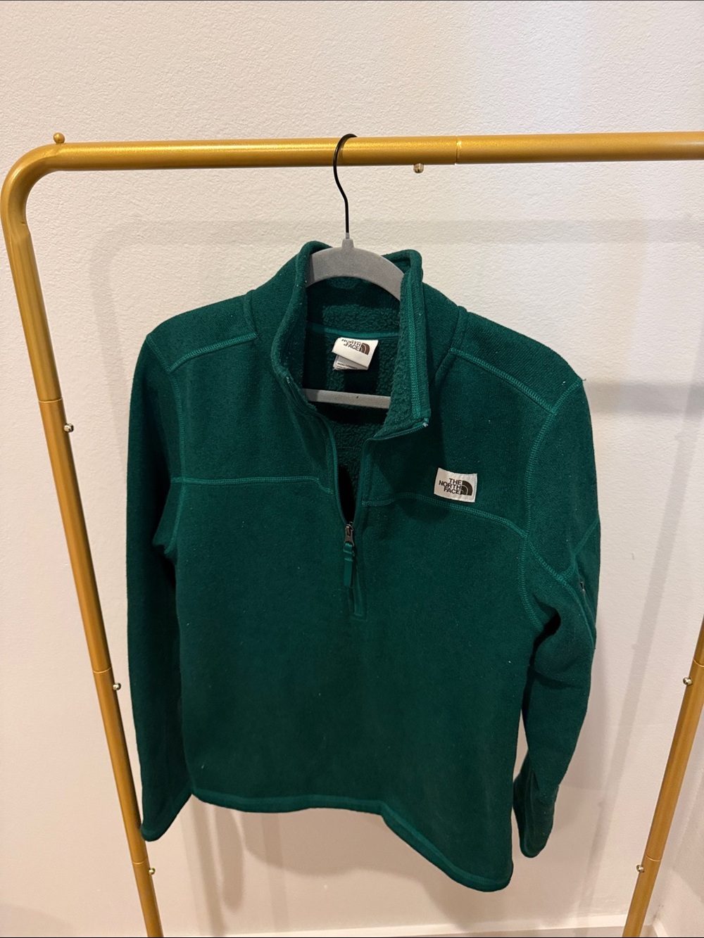 The North Face Men’s Dark Green Half-Zip Fleece Pullover